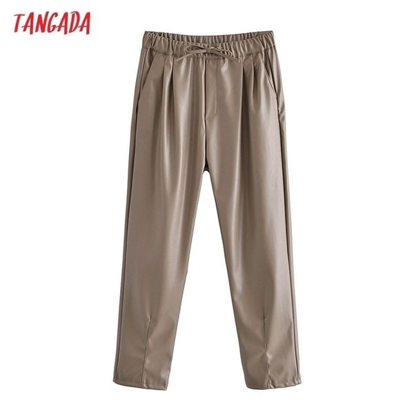 tangada women faux leather pants cargo strethy waist trousers female casual qn210 211115, Black;white
tangada women faux leather pants cargo strethy waist trousers female casual qn210 211115, Black;white