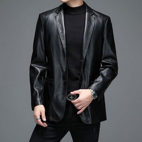men's leather & faux 2021 spring autumn men jackets genuine sheepskin solid color coats blazer suits slim casual, Black
men's leather & faux 2021 spring autumn men jackets genuine sheepskin solid color coats blazer suits slim casual, Black