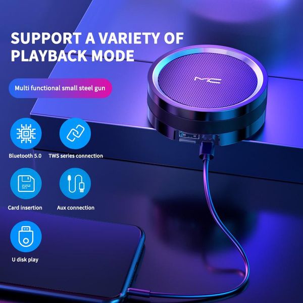 Portable Speakers Bluetooth-compatible Wireless Small Speaker Outdoor Sports Steel Cannon Clear Stereo Sound Home Theater Joyroom
Portable Speakers Bluetooth-compatible Wireless Small Speaker Outdoor Sports Steel Cannon Clear Stereo Sound Home Theater Joyroom