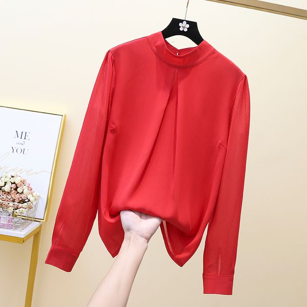 plus size m-5xl office prom girl's fashion chiffon spring shirt long sleeve collar solid blouse black wear 8w75
plus size m-5xl office prom girl's fashion chiffon spring shirt long sleeve collar solid blouse black wear 8w75