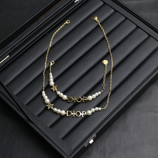 designer jewelry di family 2020 new letter wind necklace women's net red pearl same bracelet women, Black
designer jewelry di family 2020 new letter wind necklace women's net red pearl same bracelet women, Black