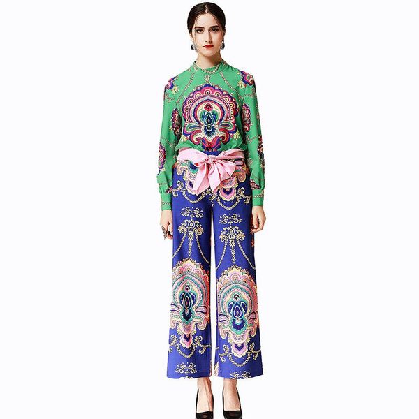 women's suits & blazers 2021 spring green floral print shirt + long pants two piece set suit sashes fashion runway designer, White;black
women's suits & blazers 2021 spring green floral print shirt + long pants two piece set suit sashes fashion runway designer, White;black