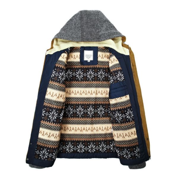 thick winter men's jackets knitted long sleeve hooded parkas patchwork full zipper fashionable causal fleece padded coat eu df5x, Black
thick winter men's jackets knitted long sleeve hooded parkas patchwork full zipper fashionable causal fleece padded coat eu df5x, Black