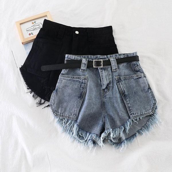 women's shorts 2021 european and american bf summer wind female blue middle waist denim women worn loose jeans, White;black
women's shorts 2021 european and american bf summer wind female blue middle waist denim women worn loose jeans, White;black