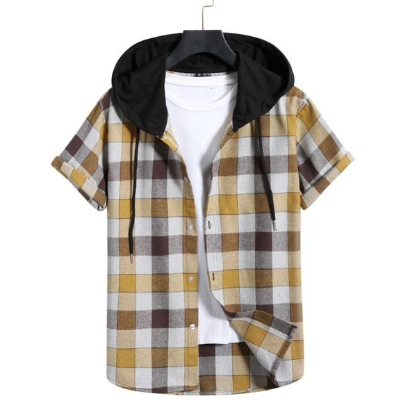 hooded plaid shirt men women causal soft comfort short sleeve hip hop streetwear harajuku black stripe camisas blouse, White;black
hooded plaid shirt men women causal soft comfort short sleeve hip hop streetwear harajuku black stripe camisas blouse, White;black