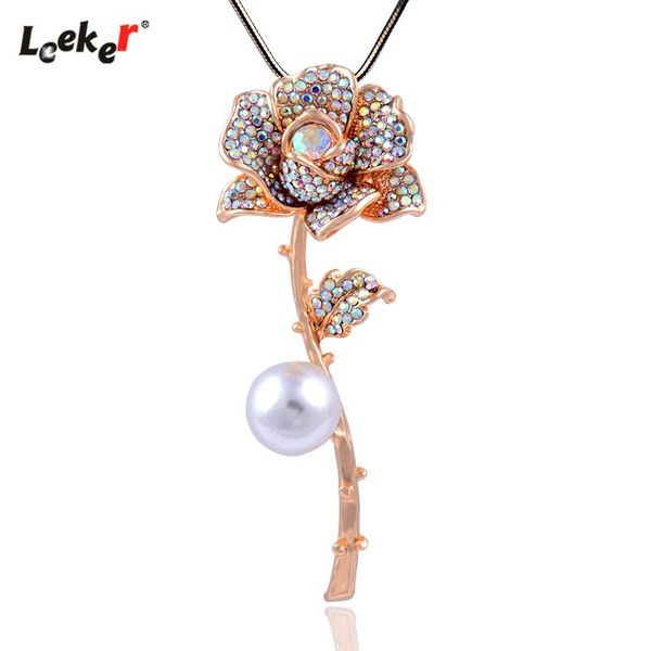 pendant necklaces leeker gold color rhinestone rose flower long necklace snake chain women statement jewelry 462 lk2, Silver
pendant necklaces leeker gold color rhinestone rose flower long necklace snake chain women statement jewelry 462 lk2, Silver