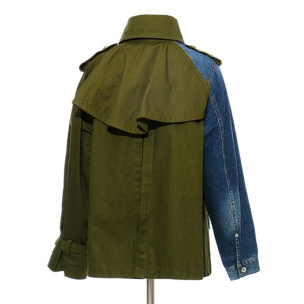 patchwork denim jackets for women turtleneck long sleeve hit color loose high street coats female 2020 new clothing, Black;brown
patchwork denim jackets for women turtleneck long sleeve hit color loose high street coats female 2020 new clothing, Black;brown