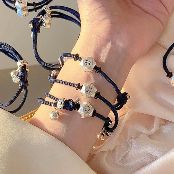 link, chain trendy twelve constellation retro style braided rope bracelet couple for women men jewelery gift, Black
link, chain trendy twelve constellation retro style braided rope bracelet couple for women men jewelery gift, Black