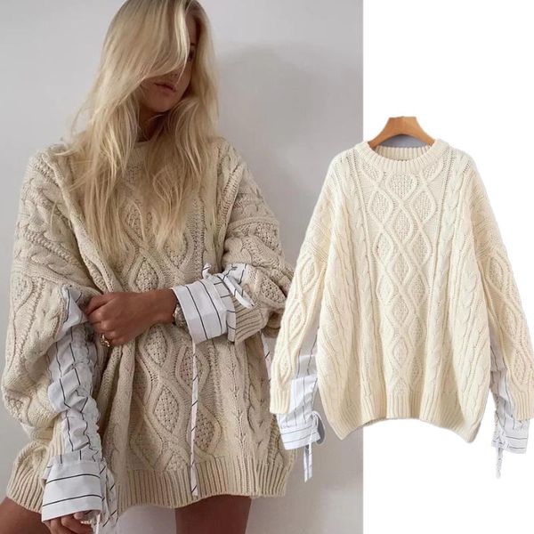 women's sweaters elmsk pullovers ins fashion blogger vintage o-neck oversize patchwork winter women long, White;black
women's sweaters elmsk pullovers ins fashion blogger vintage o-neck oversize patchwork winter women long, White;black