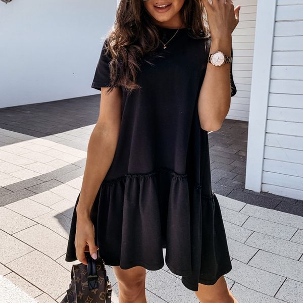 new women summer ruffles t-shirt 2021 round neck female irregular short sleeve black sun vestidos 5sno, Black;gray
new women summer ruffles t-shirt 2021 round neck female irregular short sleeve black sun vestidos 5sno, Black;gray