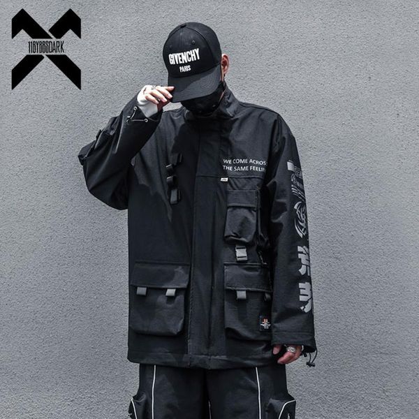 men's jackets 2021 tactics function reflective chinese character print cargo windbreaker streetwear jacket fashion autumn coats wb219, Black;brown
men's jackets 2021 tactics function reflective chinese character print cargo windbreaker streetwear jacket fashion autumn coats wb219, Black;brown