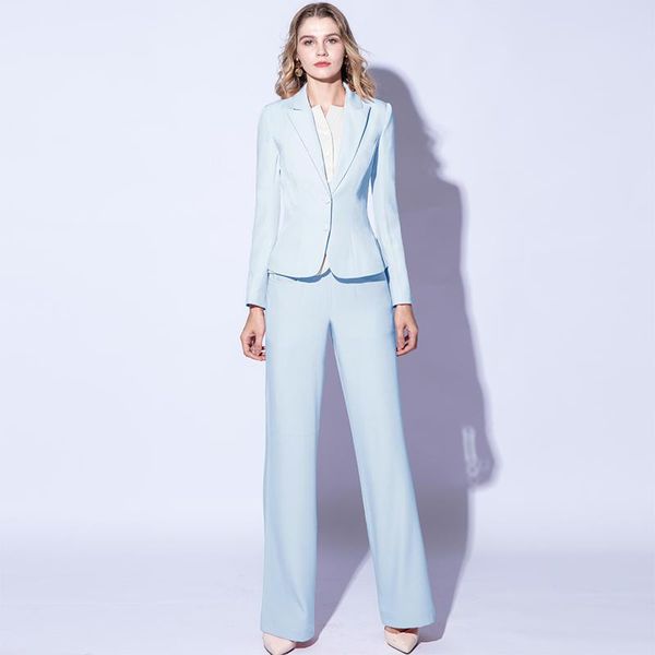 women's two piece pants arrival pant suit women suits work 2 set single breasted loose blazer and wide leg trousers, White
women's two piece pants arrival pant suit women suits work 2 set single breasted loose blazer and wide leg trousers, White