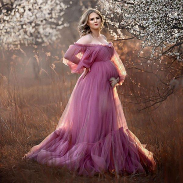 casual dresses sweet dusty pink tulle pregnancy women dress off the shoulder long sleeves ruffles mesh maternity gowns for pography, Black;gray
casual dresses sweet dusty pink tulle pregnancy women dress off the shoulder long sleeves ruffles mesh maternity gowns for pography, Black;gray