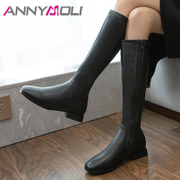 boots annymoli square toe riding woman low heel shoes block knee high zip long female autumn winter beige 34-43, Black
boots annymoli square toe riding woman low heel shoes block knee high zip long female autumn winter beige 34-43, Black