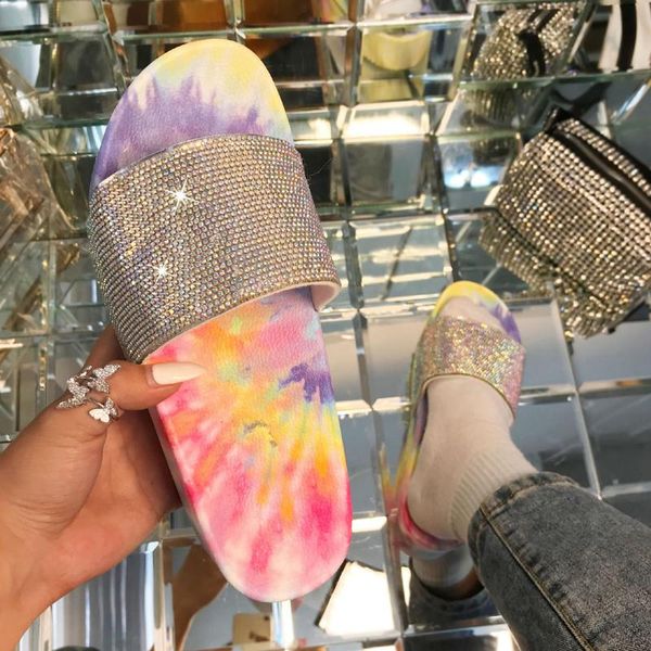 slippers summer rhinestone tie dye mid heel sandals open toe fashion outdoor women's shoes plus size 41, Black
slippers summer rhinestone tie dye mid heel sandals open toe fashion outdoor women's shoes plus size 41, Black