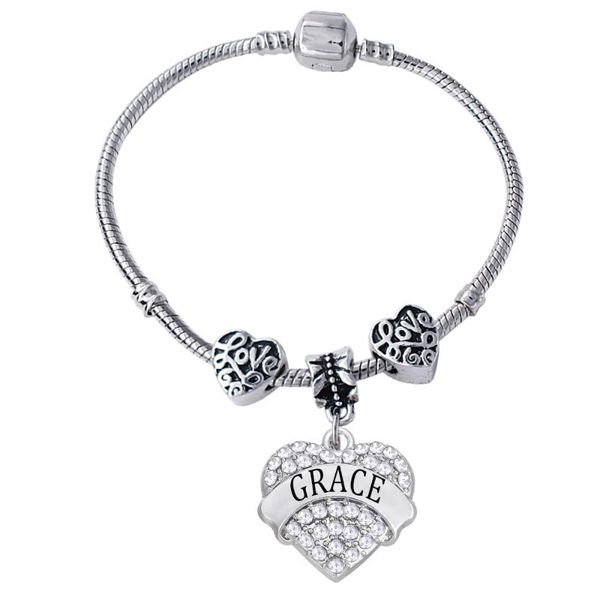charm bracelets fashion gifts souvenirs crystal inlays heart-shaped grace pendants european big hole beads bangle, Golden;silver
charm bracelets fashion gifts souvenirs crystal inlays heart-shaped grace pendants european big hole beads bangle, Golden;silver