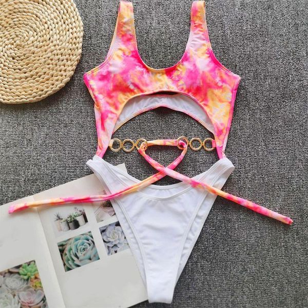 one-piece suits women one piece bikini cutout waist color block snakeskin monokini tie front metal chain splice backless swimsuit
one-piece suits women one piece bikini cutout waist color block snakeskin monokini tie front metal chain splice backless swimsuit