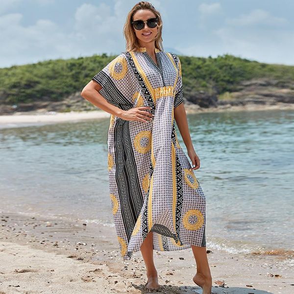 women's swimwear 2021 bohemian women summer beach dress swim wear cover up polyester tunic v-neck robe caftan bikini cover-ups pareo, White;black
women's swimwear 2021 bohemian women summer beach dress swim wear cover up polyester tunic v-neck robe caftan bikini cover-ups pareo, White;black