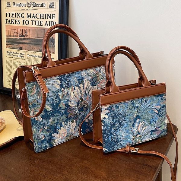 large capacity bag female mori oil painting handbag versatile one shoulder tote bag mobile phone wallet
large capacity bag female mori oil painting handbag versatile one shoulder tote bag mobile phone wallet