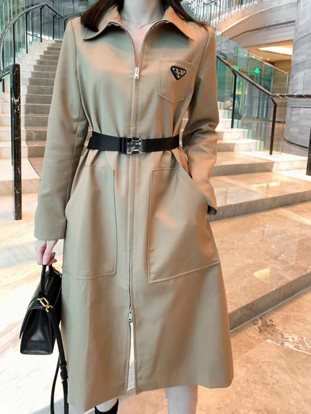 womens windbreaker new triangle label double zipper square neck windbreaker dress long sleeve coat, Tan;black
womens windbreaker new triangle label double zipper square neck windbreaker dress long sleeve coat, Tan;black