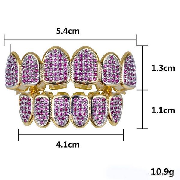 luxury bling pink zircon dental grills punk steet fashion men women teeth grillz 2-pieces 1 set hip hop grillz for rappers, Black
luxury bling pink zircon dental grills punk steet fashion men women teeth grillz 2-pieces 1 set hip hop grillz for rappers, Black