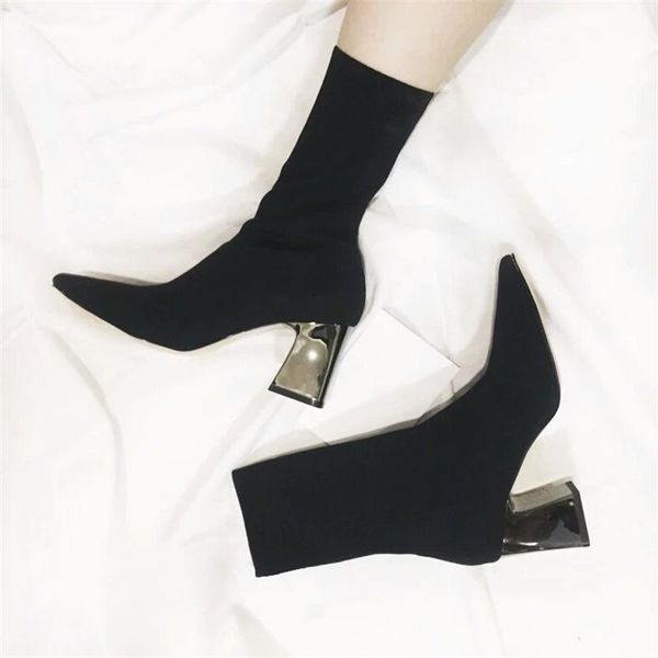 dress shoes high heeled sock boots, pointed toe women's autumn 2021 british versatile thick heel and, Black
dress shoes high heeled sock boots, pointed toe women's autumn 2021 british versatile thick heel and, Black