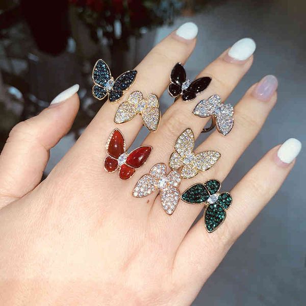 band ring rings fashion personalized index finger atmosphere diamond butterfly opening women's net red temperament tide, Silver
band ring rings fashion personalized index finger atmosphere diamond butterfly opening women's net red temperament tide, Silver