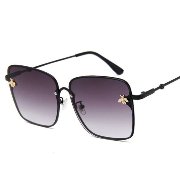 oversized square bee sunglasses women's brand metal frame gradient sunshade outdoor beach driving multiple colors available, White;black
oversized square bee sunglasses women's brand metal frame gradient sunshade outdoor beach driving multiple colors available, White;black