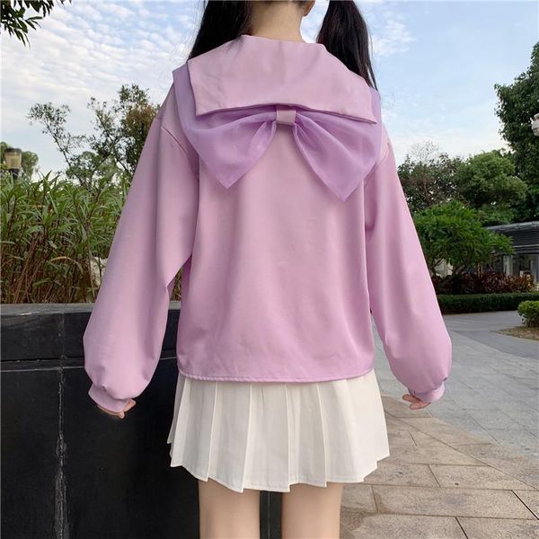 women's blouses & shirts japanese autumn sweet soft girly blouse shirt kawaii gauze sailor collar cute big bow flare full sleeve studen, White
women's blouses & shirts japanese autumn sweet soft girly blouse shirt kawaii gauze sailor collar cute big bow flare full sleeve studen, White