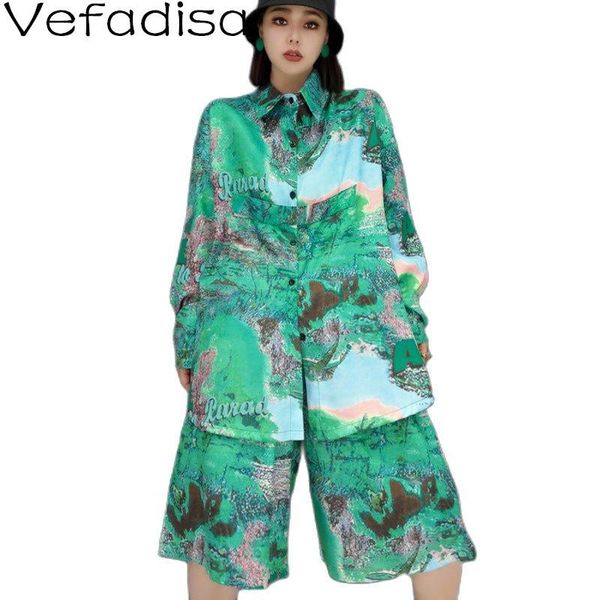 women's tracksuits vefadisa green landscape print women set 2021 autumn fashion female blouse + knee length pants casual two piece qyf6, Gray
women's tracksuits vefadisa green landscape print women set 2021 autumn fashion female blouse + knee length pants casual two piece qyf6, Gray