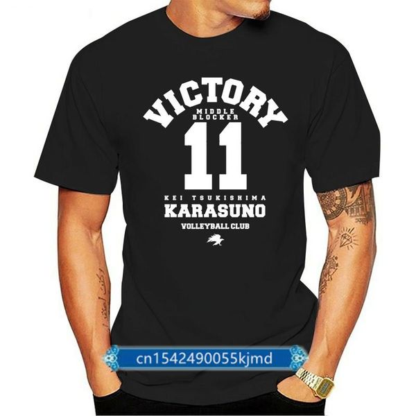 men's t-shirts haikyuu tsukishima kei black cosplay t-shirt happy yohe, White;black 
men's t-shirts haikyuu tsukishima kei black cosplay t-shirt happy yohe, White;black