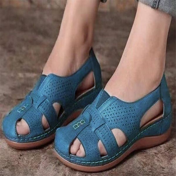 sandals summer women's open toe ladies beach hollow out solid retro roman breathable wedges shoes, Black 
sandals summer women's open toe ladies beach hollow out solid retro roman breathable wedges shoes, Black