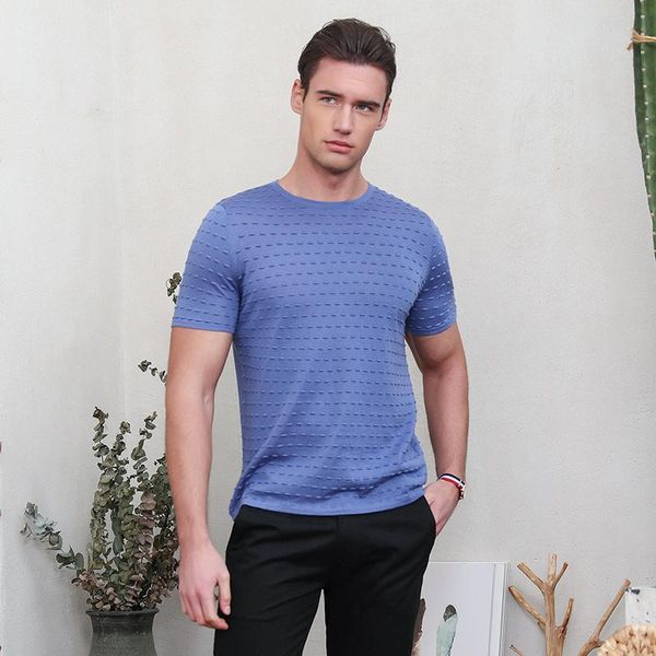 men's t-shirts zhili 2021 summer stripes t-shirt, White;black