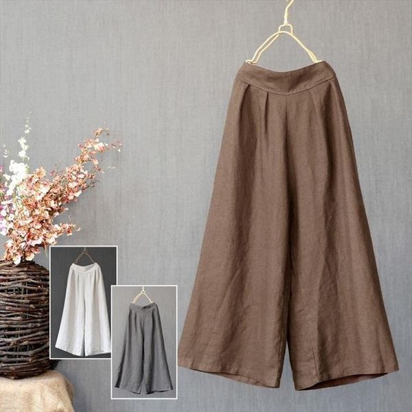spring summer solid cotton linen womens pant wide leg casual elastic high waist dress loose ankle length trousers pantalon, Black;white
spring summer solid cotton linen womens pant wide leg casual elastic high waist dress loose ankle length trousers pantalon, Black;white