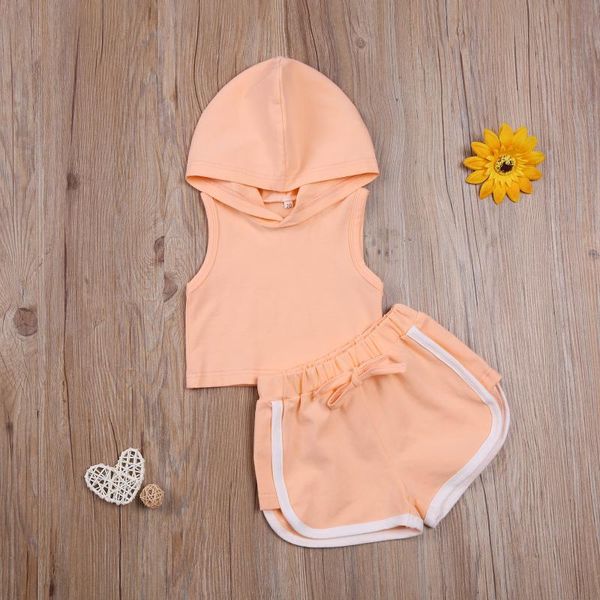 clothing sets born baby's girl casual sports suit solid color sleeveless hooded pullover bow loose elastic shorts 2pcs outfits summer, White
clothing sets born baby's girl casual sports suit solid color sleeveless hooded pullover bow loose elastic shorts 2pcs outfits summer, White
