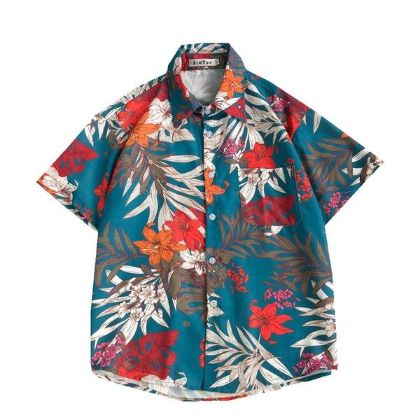 men's t-shirts chic men summer couple half sleeve t-shirt hawaii floar tropical loose casual turn down collar holiday women, White;black
men's t-shirts chic men summer couple half sleeve t-shirt hawaii floar tropical loose casual turn down collar holiday women, White;black