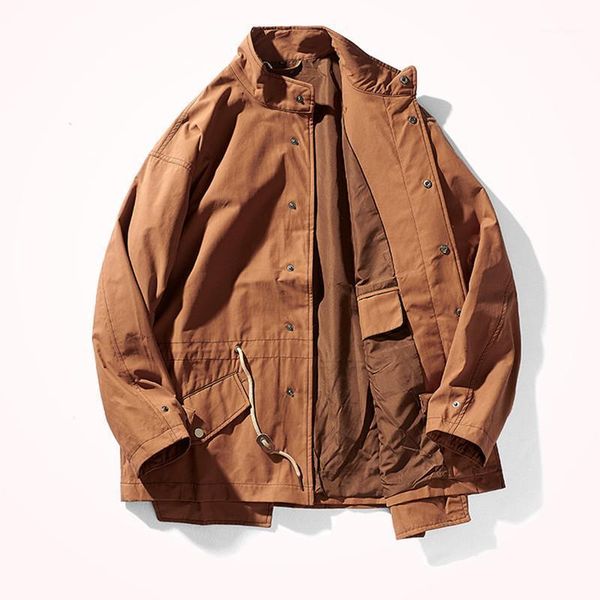 men's trench coats autumn european american retro casual coat fashion tough guy medium long personalized stand collar windbreaker jacke, Tan;black
men's trench coats autumn european american retro casual coat fashion tough guy medium long personalized stand collar windbreaker jacke, Tan;black