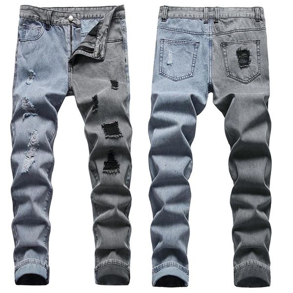 men's jeans denim trousers straight two-color casual fashion north american slim-fit, Blue
men's jeans denim trousers straight two-color casual fashion north american slim-fit, Blue