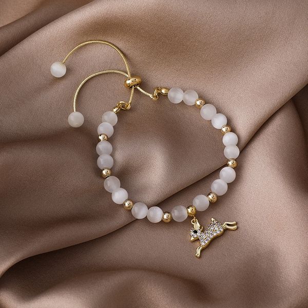 bracelet girlfriends gift trendy opal female ins minority design light luxury exquisite advanced sense simple temperament fawn, Golden;silver
bracelet girlfriends gift trendy opal female ins minority design light luxury exquisite advanced sense simple temperament fawn, Golden;silver
