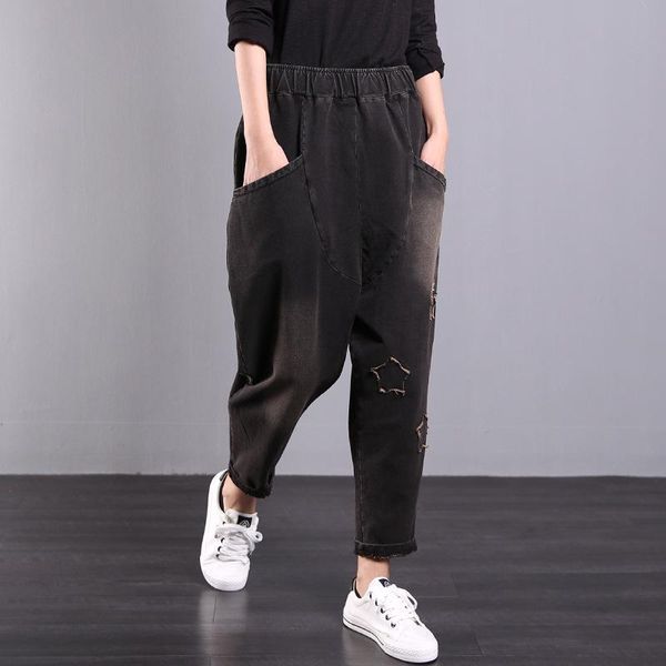 women's pants & capris women autumn winter large size loose casual trousers werainyee 2021 ladies elastic waist patchwork retro, Black;white
women's pants & capris women autumn winter large size loose casual trousers werainyee 2021 ladies elastic waist patchwork retro, Black;white