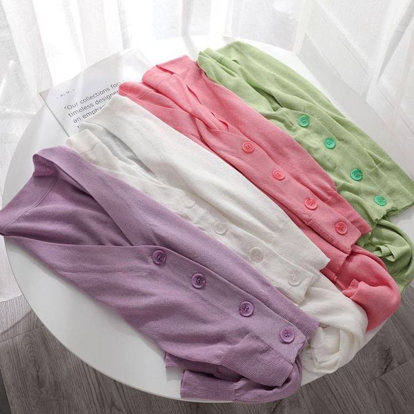 women's jackets female candy color chic knit cardigan summer short thin v-neck crop cardigans women button jacket coat sweet long sleev, Black;brown
women's jackets female candy color chic knit cardigan summer short thin v-neck crop cardigans women button jacket coat sweet long sleev, Black;brown