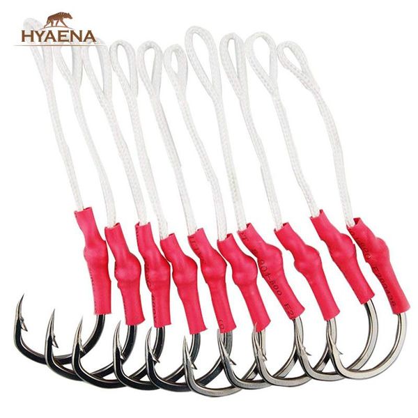 fishing hooks hyaena 100pcs stainless steel assist with pe line carp tackle accessories tying jig bait fishhooks
fishing hooks hyaena 100pcs stainless steel assist with pe line carp tackle accessories tying jig bait fishhooks