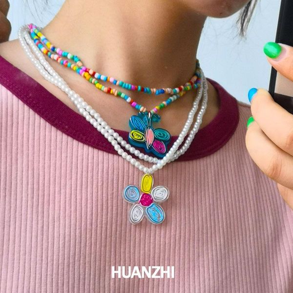 chains rainbow flowers butterfly pendant sunflower colorful bead necklace for women ins trendy birthday jewelry gift huanzhi 2021, Silver
chains rainbow flowers butterfly pendant sunflower colorful bead necklace for women ins trendy birthday jewelry gift huanzhi 2021, Silver