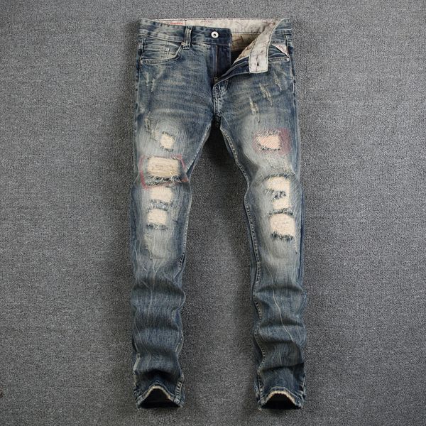 2021 new american streetwear fashion retro slim fit distressed denim long pants hombre ripped for men hip hop jeans homme tf6y, Blue
2021 new american streetwear fashion retro slim fit distressed denim long pants hombre ripped for men hip hop jeans homme tf6y, Blue