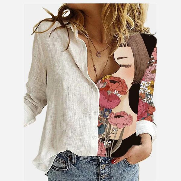 women's blouses & shirts casual cute cats print blouse women vintage button turn-down collar office lady elegant long sleeve, White
women's blouses & shirts casual cute cats print blouse women vintage button turn-down collar office lady elegant long sleeve, White