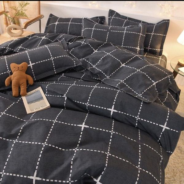 bedding sets home plaid polyester set 3/4pcs twin double full duvet cover flat bed sheet pillowcase linen bedroom bedclothes
bedding sets home plaid polyester set 3/4pcs twin double full duvet cover flat bed sheet pillowcase linen bedroom bedclothes