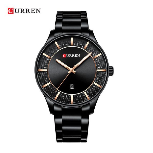 

curren 8347 watches relogio masculino male clock stainless steel strap band watch men quartz movement wristwatch with date casual business m, Slivery;brown