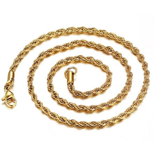 3mm 60cm chain necklaces for men luxury stainless steel cuban twisted chains jewelry gift 4 colors gold silver rose gold black free
3mm 60cm chain necklaces for men luxury stainless steel cuban twisted chains jewelry gift 4 colors gold silver rose gold black free
