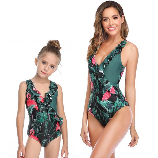 flamingo v neck one piece monokini swimwear for women and girls family mommy and me summer beach patchwork ruffled swimsuits
flamingo v neck one piece monokini swimwear for women and girls family mommy and me summer beach patchwork ruffled swimsuits