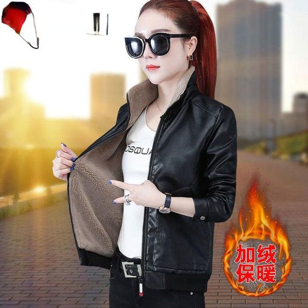 women's leather & faux 2021 spring women jacket female zippers autumn pu outwear red biker coat ladies oversized 4xl h1133, Black
women's leather & faux 2021 spring women jacket female zippers autumn pu outwear red biker coat ladies oversized 4xl h1133, Black